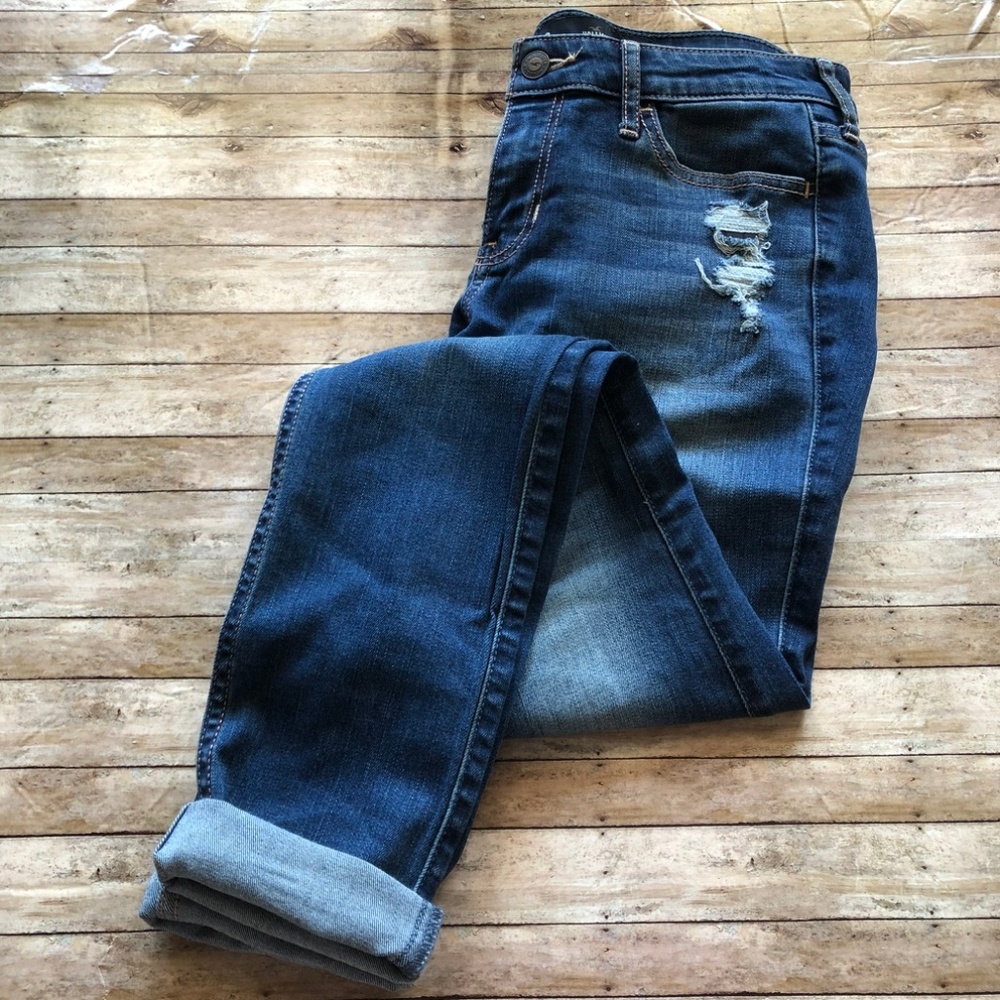 Hollister Super Skinny Light Distressed Jeans Sz 3 - Picture 1 of 5